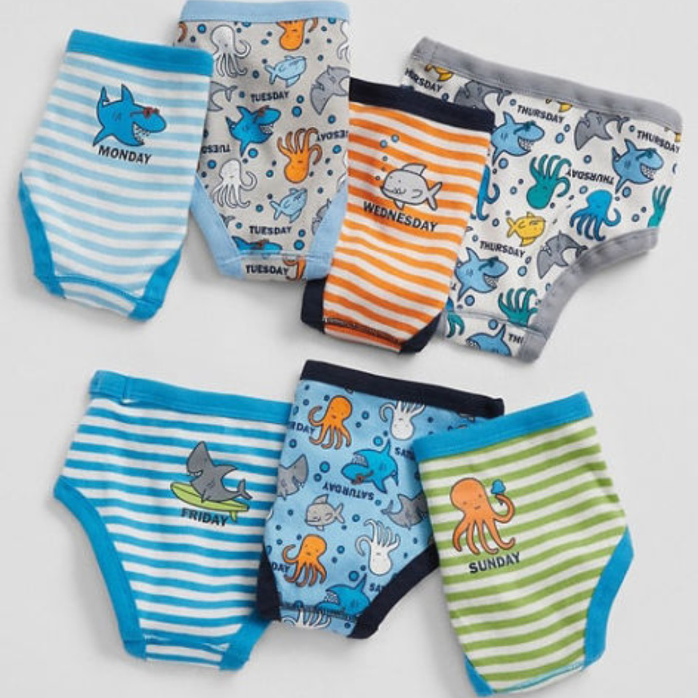 Baby Gap Factory NWT Sea Shark 7 Days Week Underwear 2-3 Years
